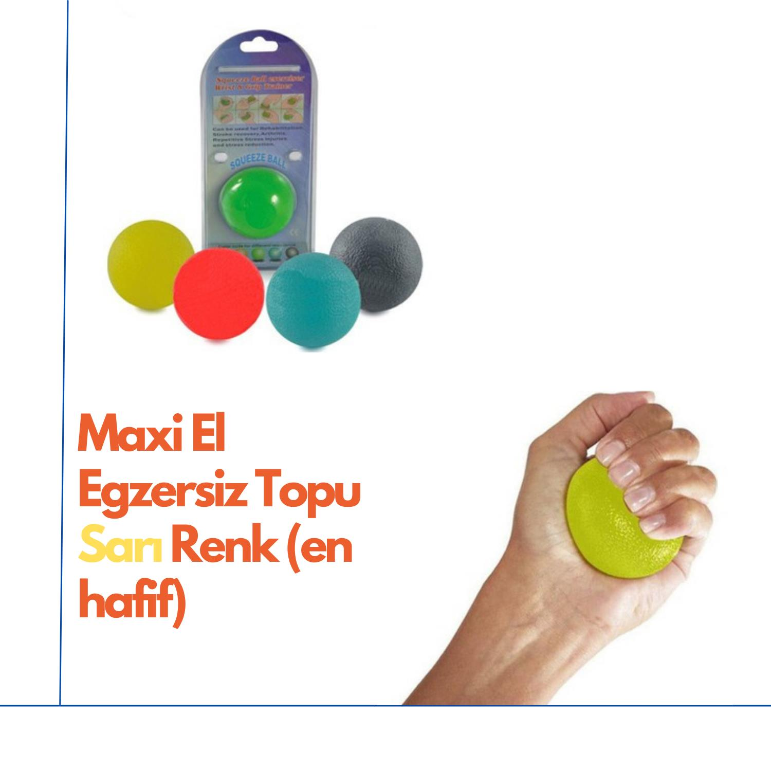 Maxi El Egzersiz Topu Sarı Renk (en hafif)