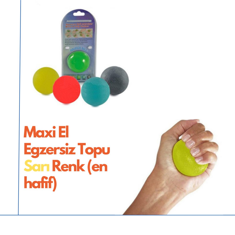 Maxi El Egzersiz Topu Sarı Renk (en hafif)