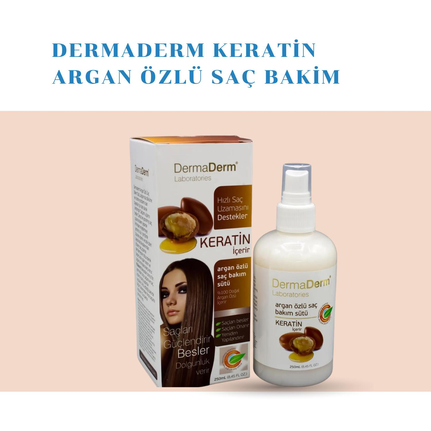 Dermaderm Keratin Argan Özlü Saç Bakim Sütü 250 ml