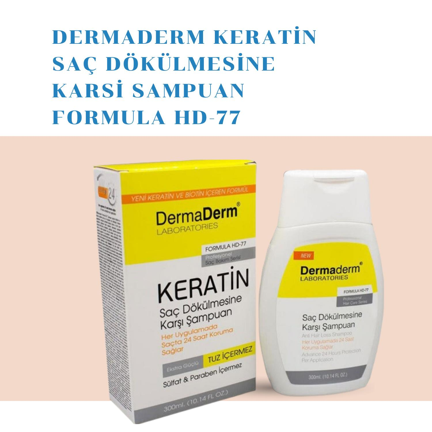 Dermaderm Keratin Saç Dökülmesine Karsi Sampuan Formula HD-77