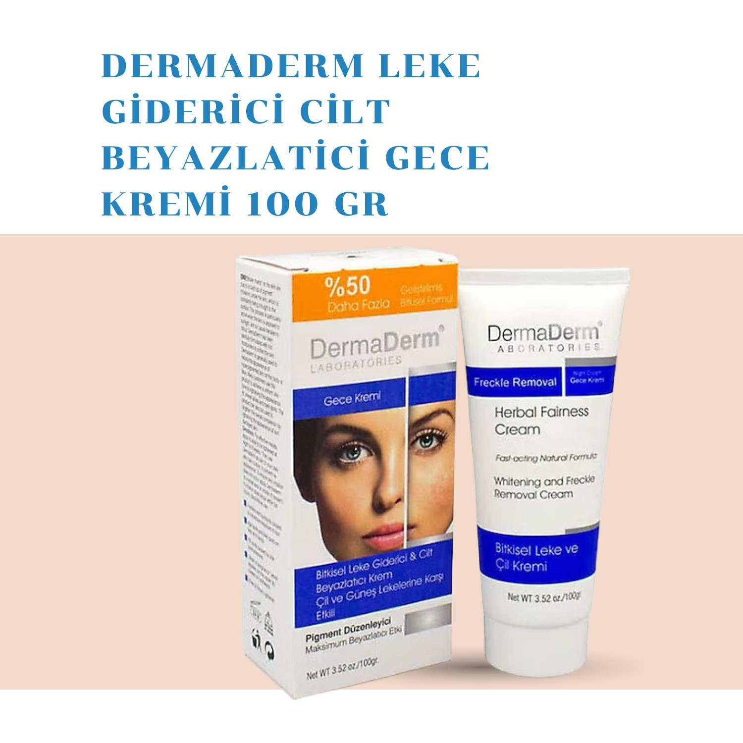 Dermaderm Leke Giderici Cilt Beyazlatici Gündüz Kremi 100 gr