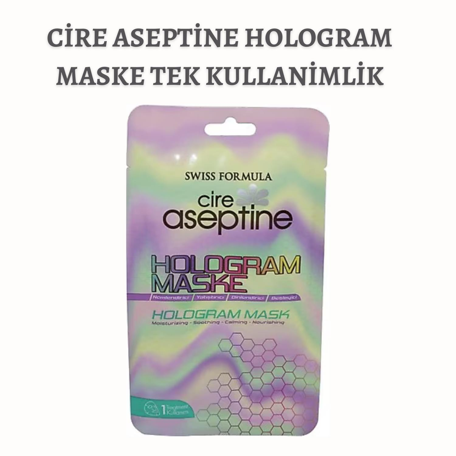 Cire Aseptine Hologram Maske Tek Kullanimlik