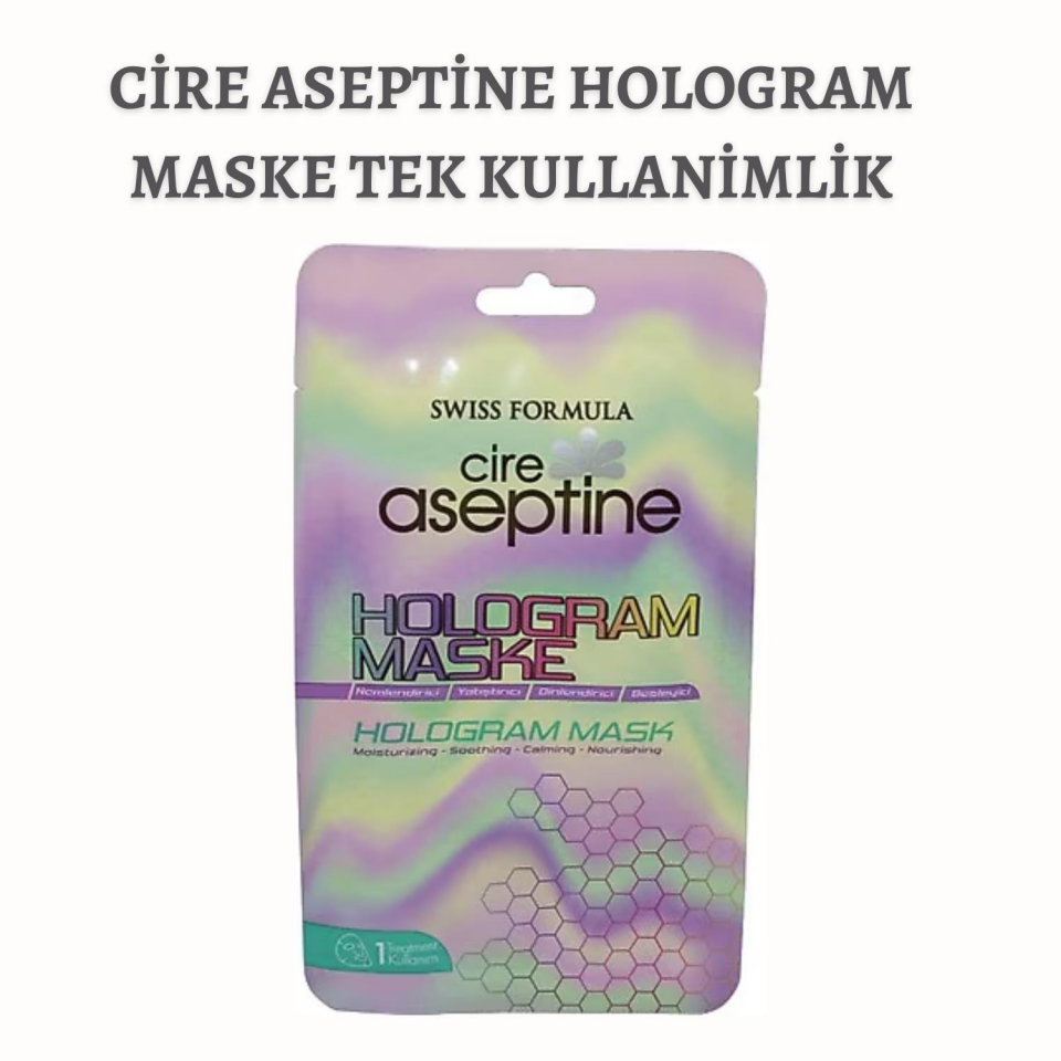 Cire Aseptine Hologram Maske Tek Kullanimlik