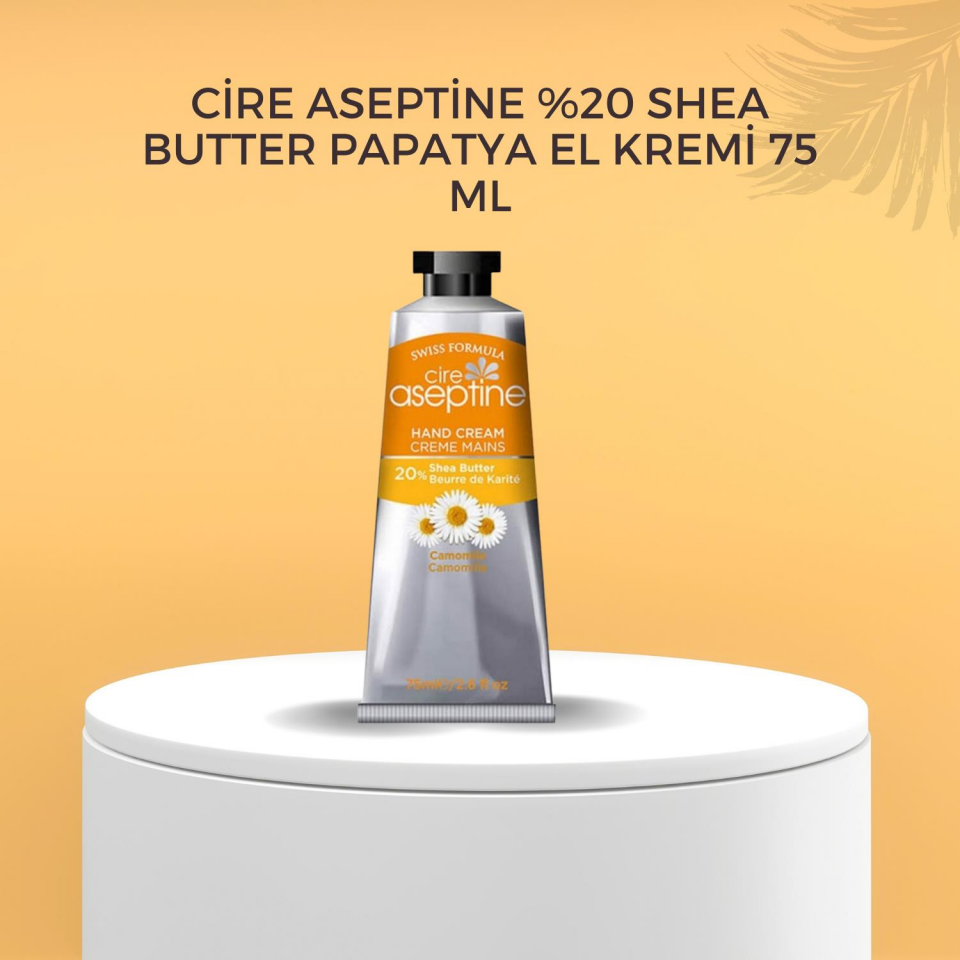 Cire Aseptine %20 Shea Butter Papatya El Kremi 75 ml