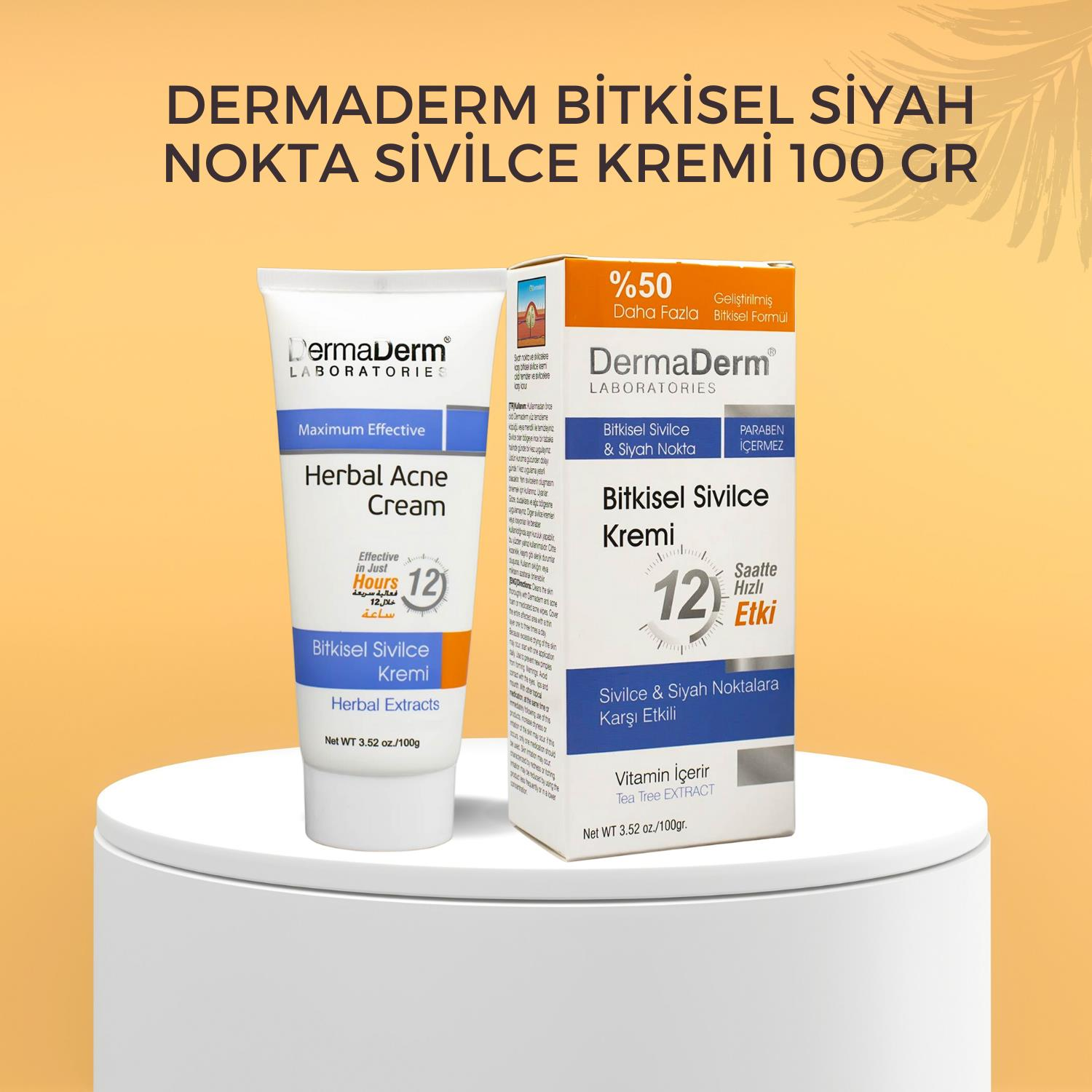 Dermaderm Bitkisel Siyah Nokta Sivilce Kremi 100 gr