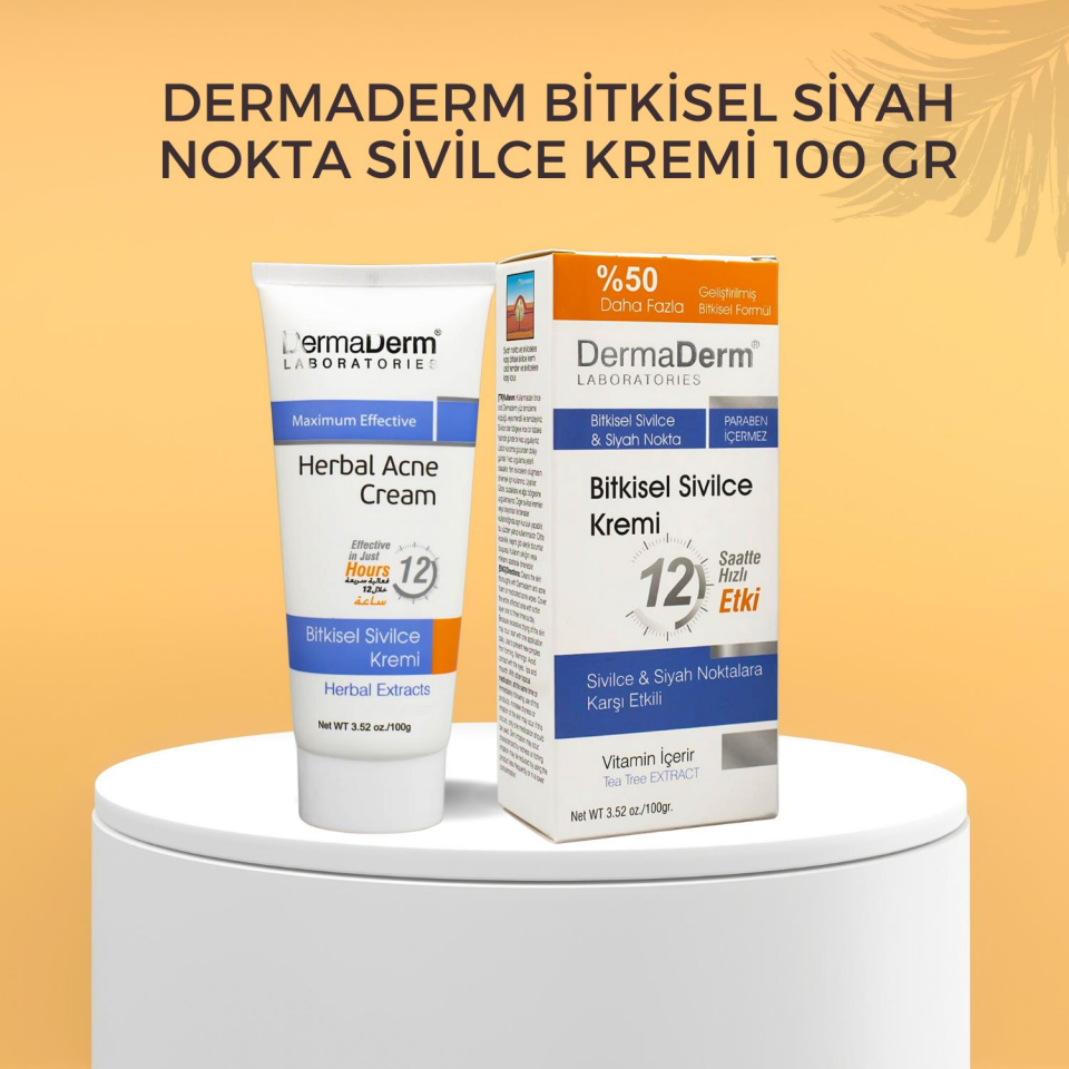 Dermaderm Bitkisel Siyah Nokta Sivilce Kremi 100 gr