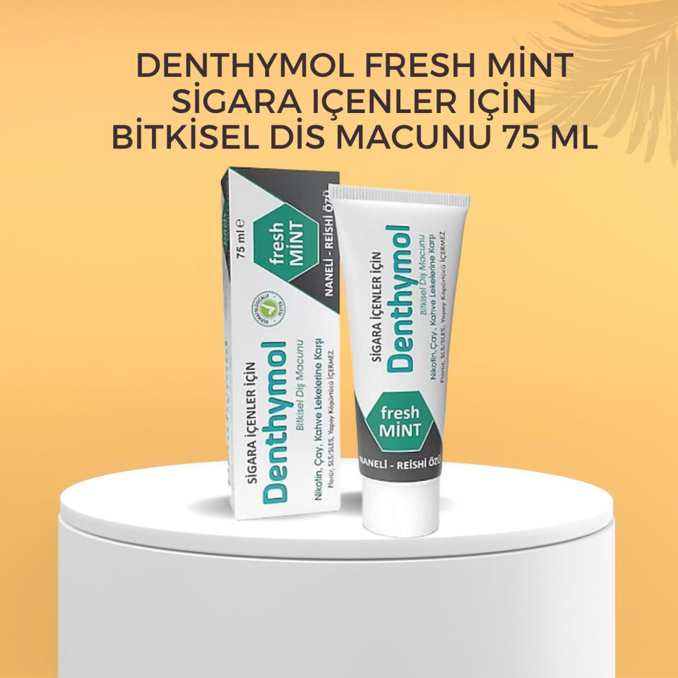 Denthymol Fresh Mint Sigara Içenler Için Bitkisel Dis Macunu 75 ml