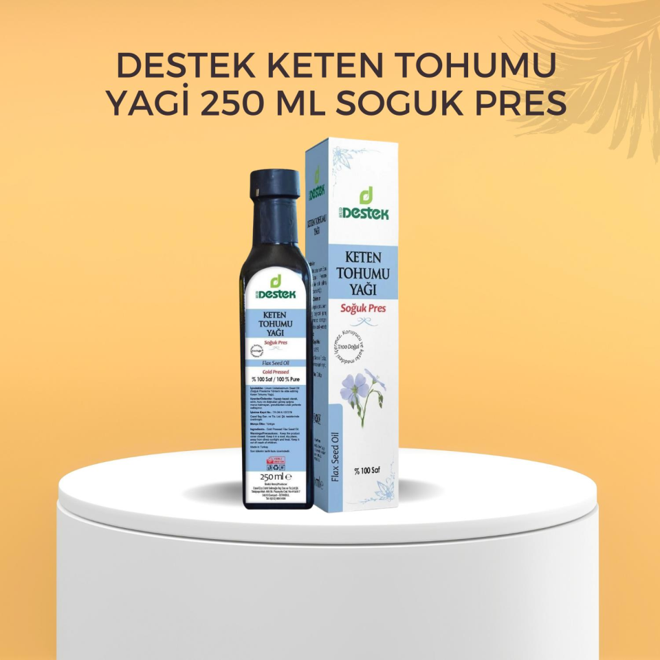 Destek Keten Tohumu Yagi 250 ml Soguk Pres