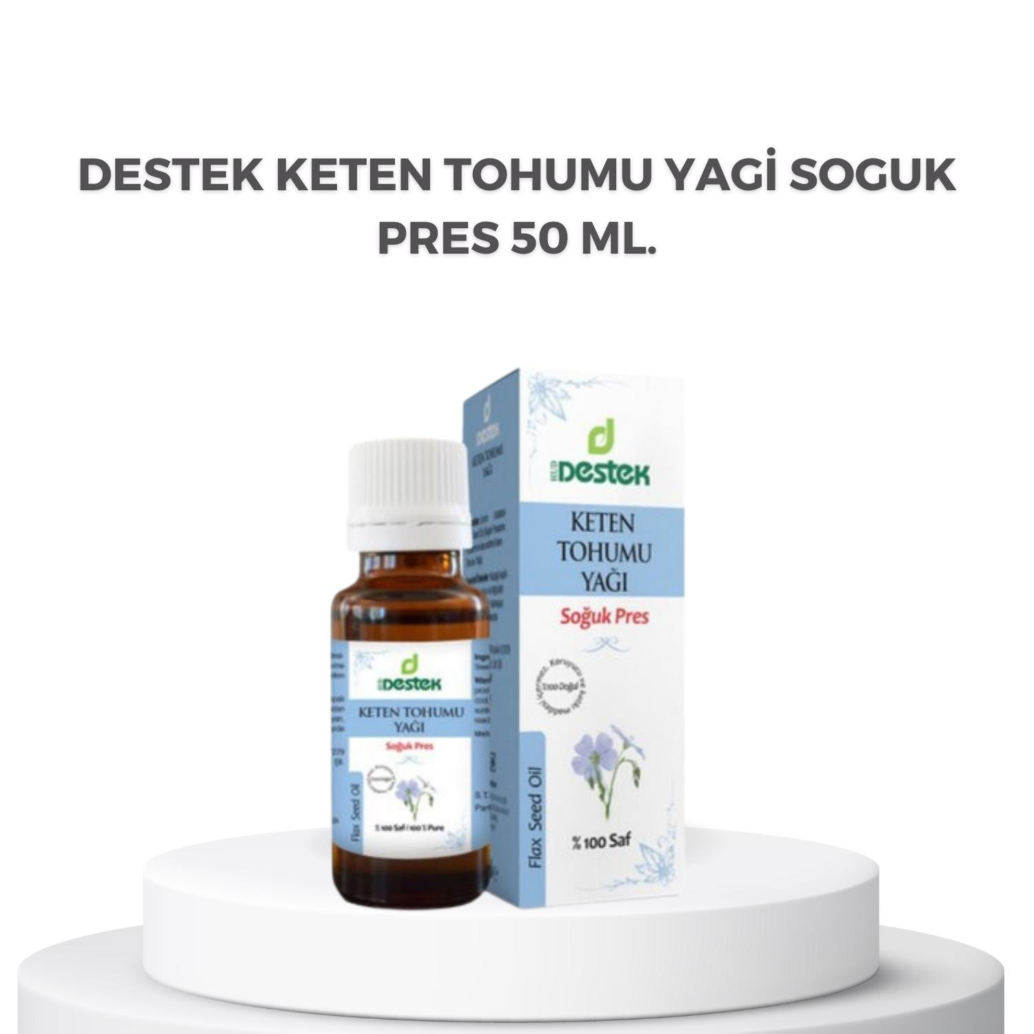 Destek Keten Tohumu Yagi Soguk Pres 50 ml