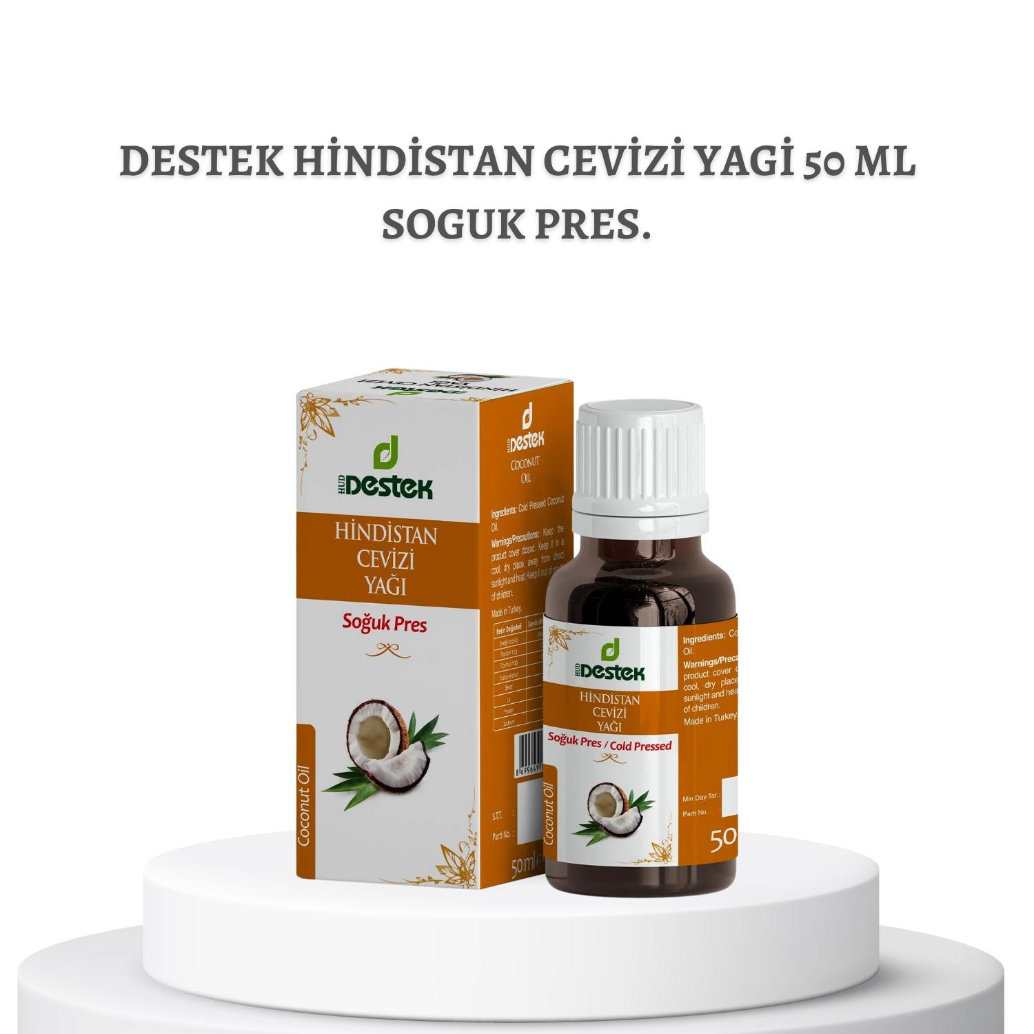 Destek Hindistan Cevizi Yagi 50 ml Soguk Pres